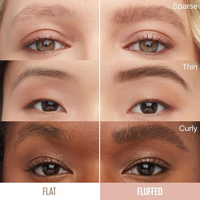Maybelline Superfluff Volumizing Brow Mousse, All Day Tinted Brow Gel For Soft Full Brows, Deep Brown, 1 Count