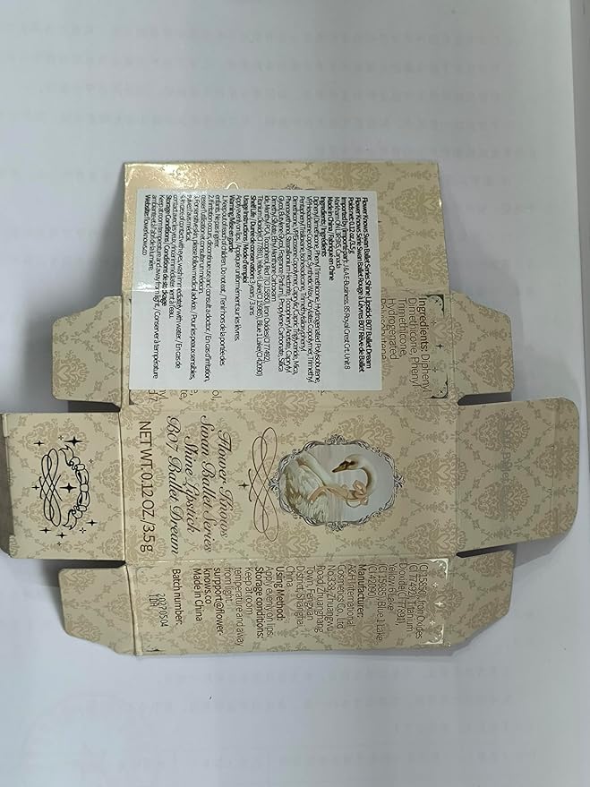 Flower Knows Swan Ballet Shine Lipstick,Hydrating Solid Lip Gloss,Moisturizing Red Tinted Lip Balm-Long Lasting Lip Gloss in Balm for Girls&Women(B07 Ballet Dream)