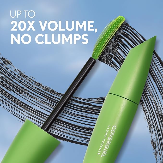 COVERGIRL Clump Crusher Mascara, 20X More Volume, Double Sided Brush, Long-Lasting Wear - 815 Brown (Pack of 1)