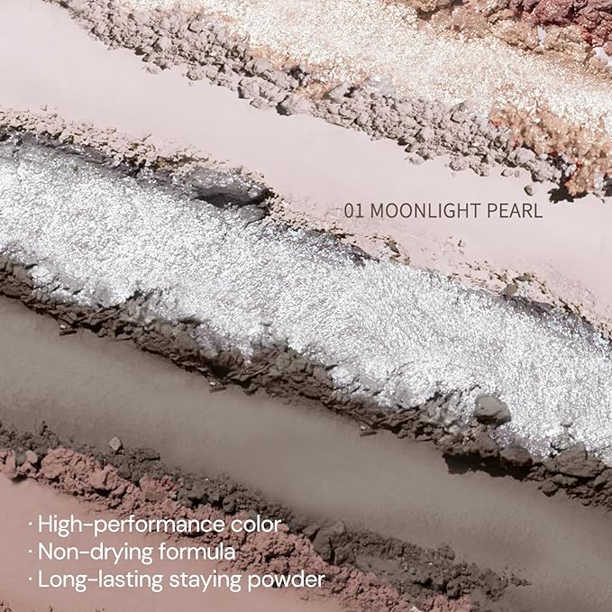 Flower Knows Shell's Jewel 6-Color Makeup Palette,Nude Pink Eyeshadow with 4 Matte + 2 Shimmer Shades,Blendable Smooth Cute Eye Makeup,0.23 Oz(01 Moonlight Pearl)