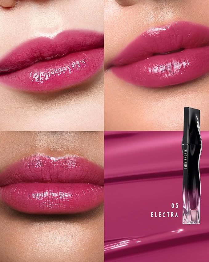 STELLAR DUST LIP STAIN-Waterproof and Transferproof Lip Tint For Women, Glossy Finish Lip Gloss, Lightweight High Coverage, Long Lasting, Stocking Stuffers For Teen Girls (05 ELECTRA)