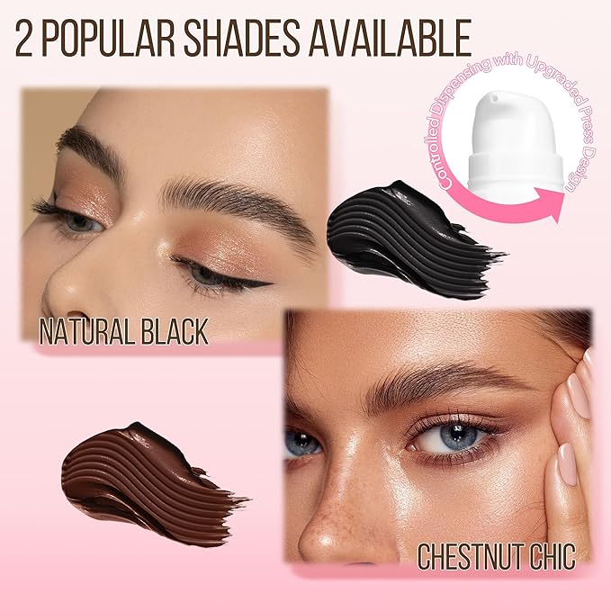 LASHVIEW Brow Color Kit with Natural Effects Long Lasting Lasts 4 Weeks Easy to Use for Salon & Home Use(Brown)