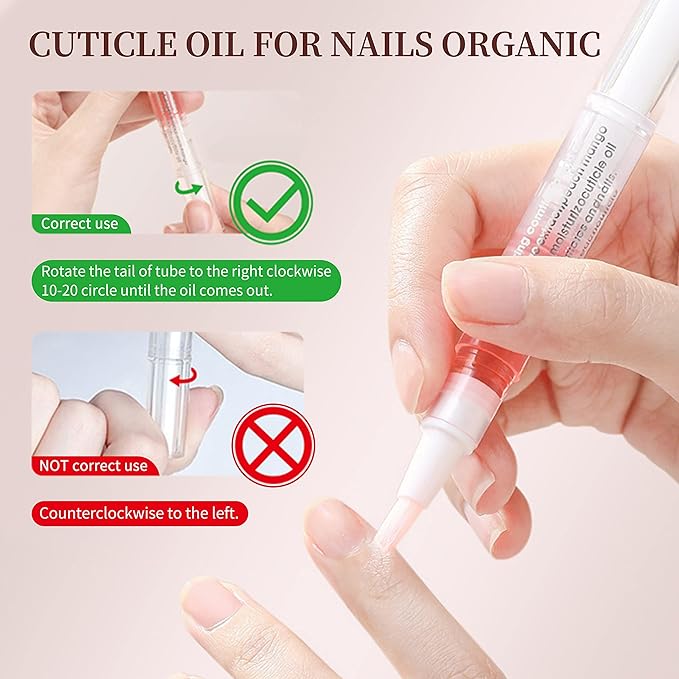 SULLMAR 6Pcs Nail Cuticle Oils Nail Nutrition Oil Pen Nail Nourishment Pens 6 Smell Cuticle Revitalizer for Agnail Nourish Skin Nail Care (6pcs)