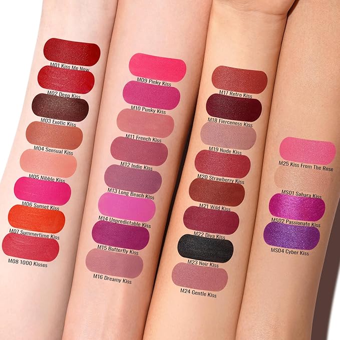 Oulac Matte Liquid Lipstick Mauve Pink Lip Gloss for Women, Long Lasting Lipstick Waterproof, No Transfer, Creamy High Pigmented Formula with Rose Oil, Vegan & Cruelty-Free, M13