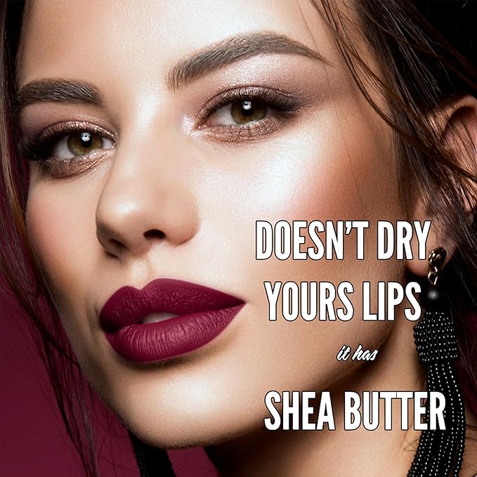 Mynena Muted Mauve Rose Matte Liquid Lipstick | Long-Lasting Comfort | Smudge-Proof Transfer-Resistant | Full Coverage Non-Drying | Vegan & Cruelty-Free | All-Day Wear Lip Color | Lisy