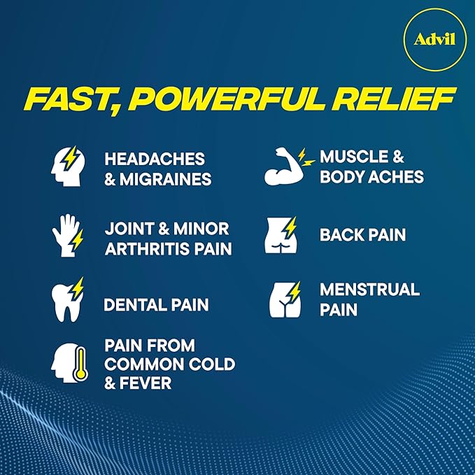 Advil Liqui-Gels minis Pain Reliever and Fever Reducer, Pain Medicine for Adults with Ibuprofen 200mg for Pain Relief - 200 Liquid Filled Capsules