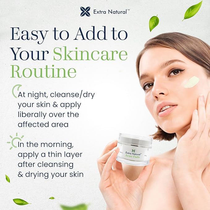 ExtraNatural Acne Cream – Natural & Gentle Acne Treatment for Sensitive & Oily Skin – Helps Reduce Breakouts, Pimples & Redness