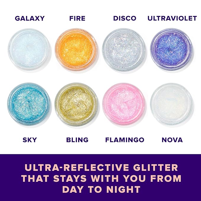 UNICORN SNOT Holographic Face Glitter & Body Glitter Gel | Holiday Glitter Makeup: Stocking Stuffers & Christmas Gift | Hair Glitter, Vegan & Cruelty-Free, 1.7 oz Orange Glitter (Fire)