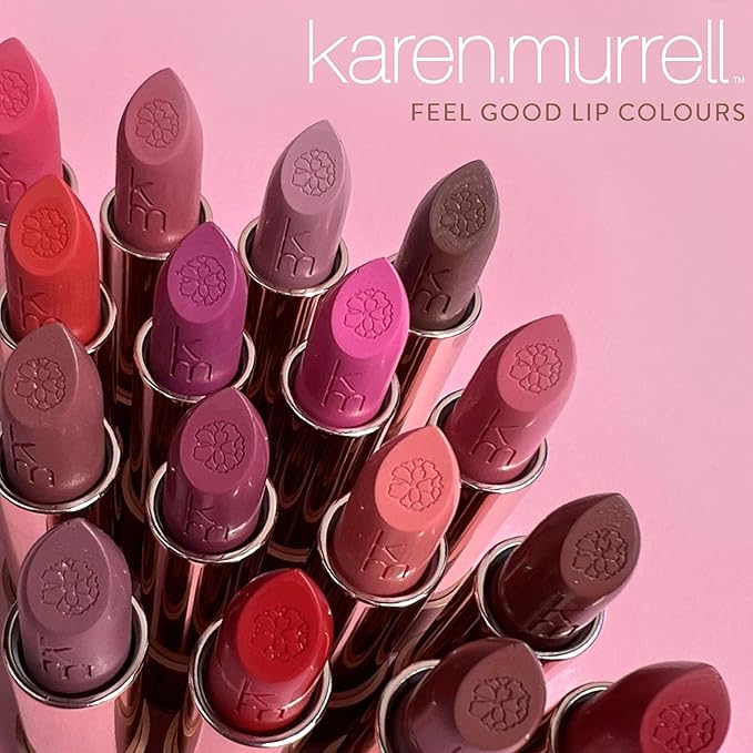 Karen Murrell - Natural Lip Stick - Lipstick 21 Fiery Ruby - Dark Red Lipstick - Matte Finish, 100% Natural Ingredients, Moisturizes & Hydrates Lips - Paraben & Cruelty Free