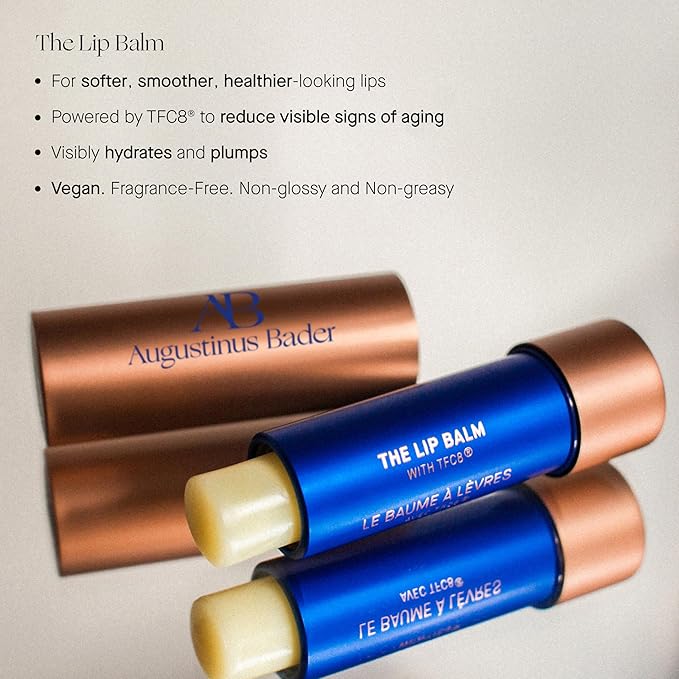 Augustinus Bader The Lip Balm – Luxury Nourishing & Hydrating Treatment Balm – Smooths, Softens & Restores Dry, Chapped Lips – Lightweight, Long-Lasting Moisture – 4 g / 0.14 oz