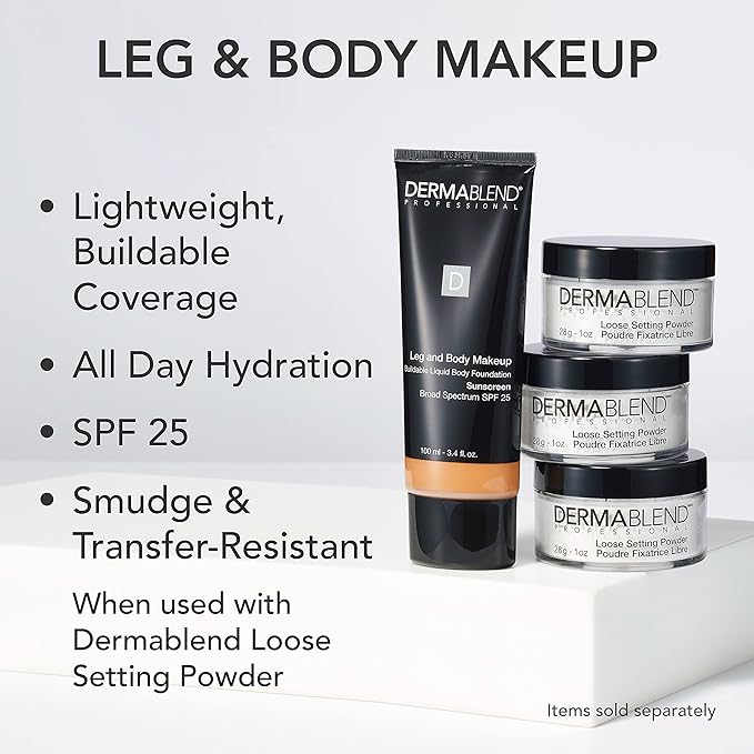 Dermablend Leg and Body Makeup Foundation with SPF 25, 0N Fair Nude, 3.4 Fl. Oz.