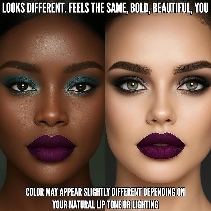 Mynena Deep Plum Purple Matte Liquid Lipstick | Long-Lasting Comfort | Smudge-Proof Transfer-Resistant | Full Coverage Non-Drying | Vegan & Cruelty-Free | All-Day Wear Lip Color | Mia