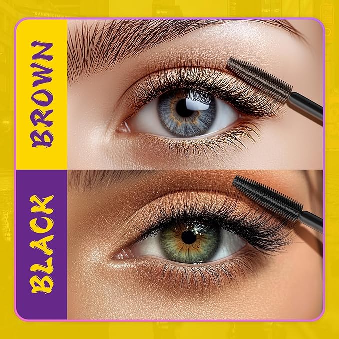 2PCS Bubble Mascara – Lightweight Volumizing Mascara for Fluffy, Lifted Lashes – Smudge-Proof, Jet Black Formula for Bold Curl, Lash Separation & Long-Lasting Bouncy Volume – No Clumps or Flakes