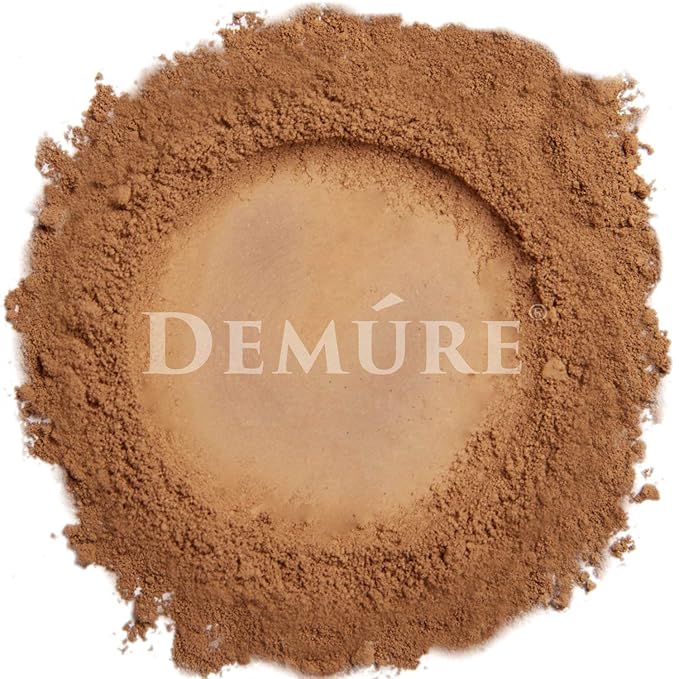 Demure Mineral Make Up, Dark Mineral Foundation Makeup, Concealer Makeup, Natural Makeup Made with Pure Crushed Minerals, Loose Face Powder. Demure Mineral Makeup