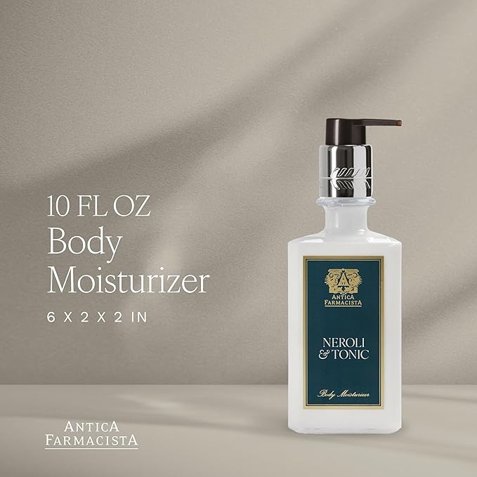 Antica Farmacista Body Moisturizer - Scented Moisturizing Lotion with Jasmine & Soft Cedarwood - Luxury Gift for Any Occasion - Neroli & Tonic, 10 fl oz