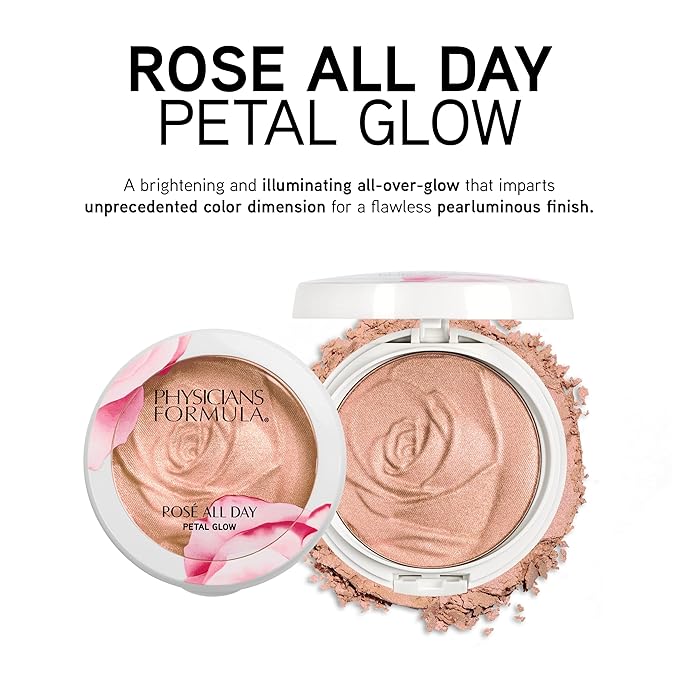 Physicians Formula Highlighter Blush Face Powder, Pink Petal Glow | Dermatologist Tested | Clinically Tested | Pack of 2