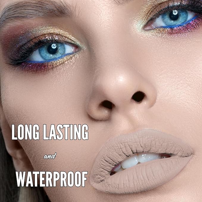 Mynena Soft Beige Nude Matte Liquid Lipstick | Long-Lasting Comfort | Smudge-Proof Transfer-Resistant | Full Coverage Non-Drying | Vegan & Cruelty-Free | All-Day Wear Lip Color | Sandy
