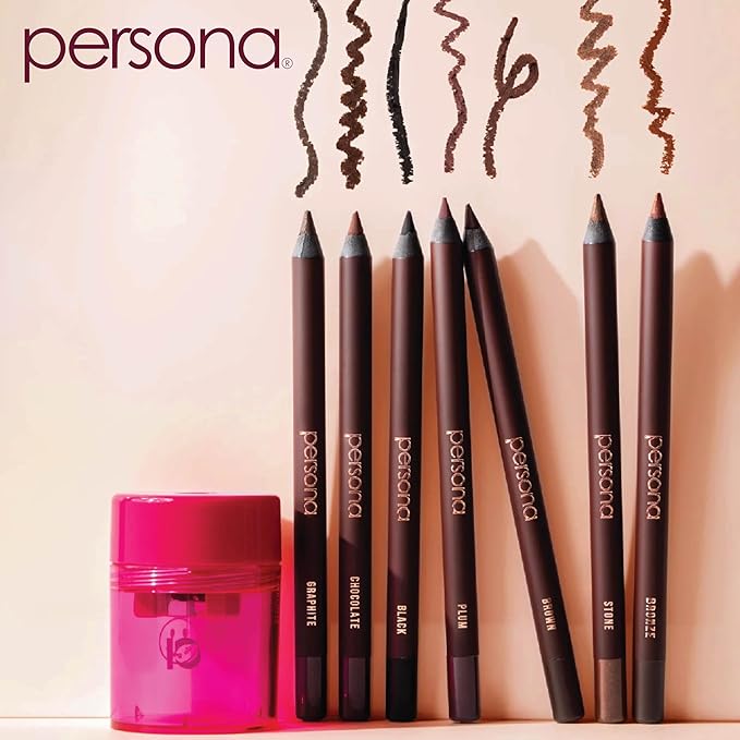 PERSONA 24HR Waterproof Eyeliner | Creamy, Smudgeable Pencil for Lash Line & Waterline | All-Day to All-Night Wear | Vegan, Cruelty-Free, Paraben-Free | Made in USA, Plum