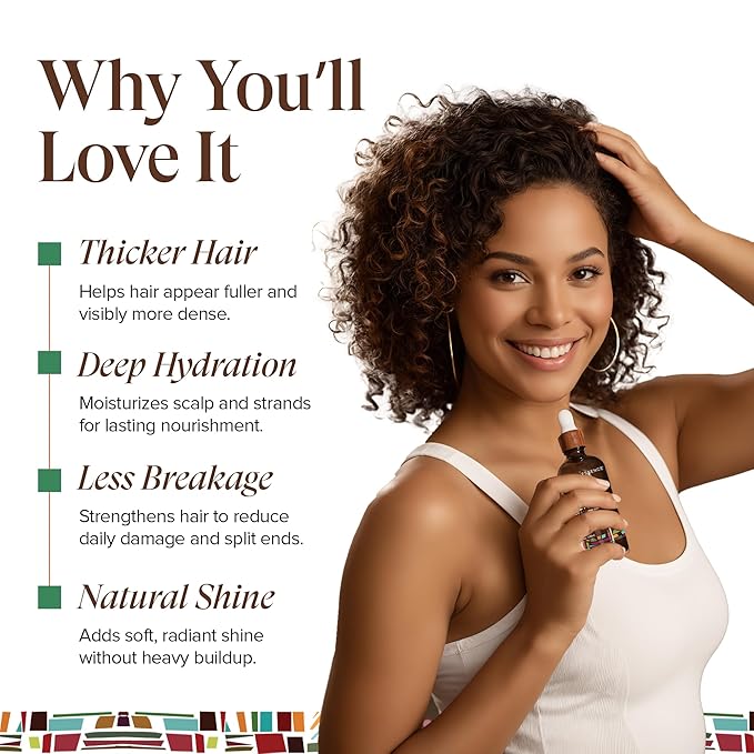 Kreyol Essence - Haitian Black Castor Oil for Skin and Hair, Glass Bottle - Fuller-Looking Hair, Hexane Free, Natural Humectant