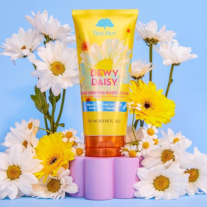 Tree Hut Dewy Daisy Moisturizing Body Lotion, Ceramide and Squalene Formula Helps Protect Skin, Long-lasting Hydration Leaves Skin Feeling Soft & Moisturized, 8.5 fl oz.