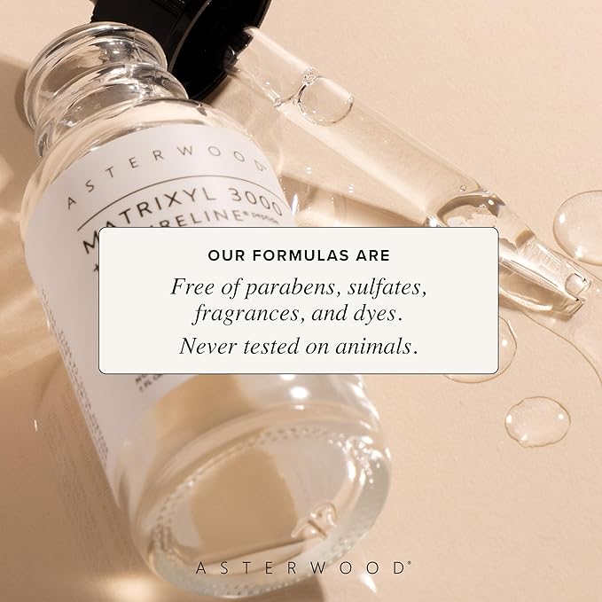 Asterwood Matrixyl 3000 + Argireline Serum for Face - Multi Peptide Serum with Hyaluronic Acid - Anti-Aging, Wrinkle Reducing, Collagen Boosting - Fragrance-Free - 1 Fl Oz