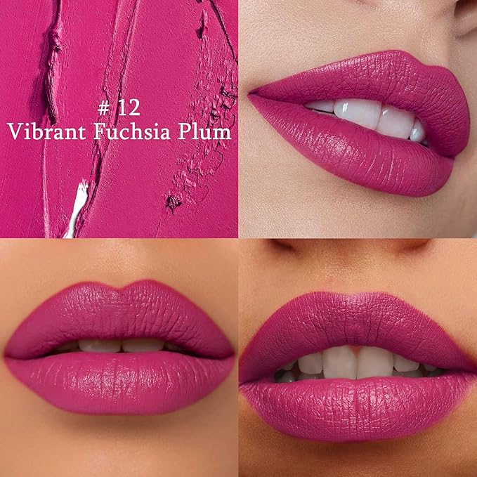 Hydrating Lipstick Cream Lip Crayon, Moisturizing Long-lasting Waterproof Stick for Women, High-Pigment Smooth Lip Liner & Tinted Lip Balm in One, Buildable Color with Natural Gloss Finish, 12