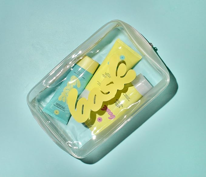 Bask Sunscreen Carry-on Kit: Travel Size Gift Set Bundle with Beach and Travel Pouch | SPF 30 & 50 Sheer Moisturizing Lotion, Daily Invisible Gel SPF 40 Face Sunscreen, & Convenient Travel Pouch