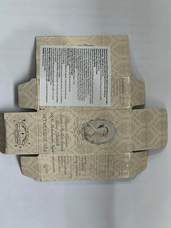 Flower Knows Swan Ballet Shine Lipstick,Hydrating Solid Lip Gloss,Moisturizing Red Tinted Lip Balm-Long Lasting Lip Gloss in Balm for Girls&Women(B09 Midsummer Night)