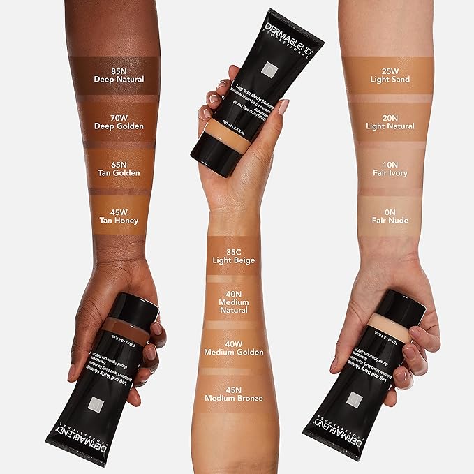 Dermablend Leg and Body Makeup Foundation with SPF 25, 40W Medium Golden, 3.4 Fl. Oz.