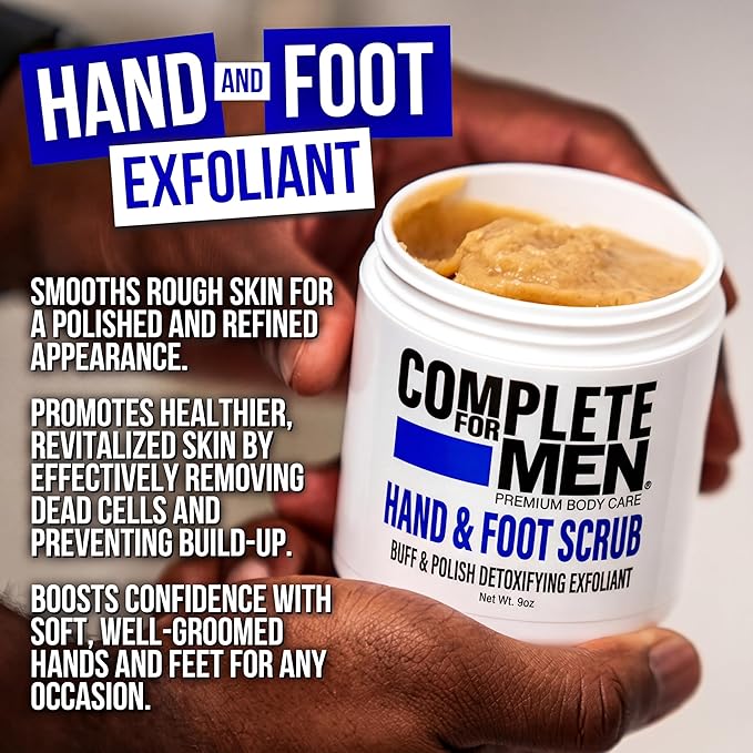 Hand and Foot Scrub: Exfoliating Feet, Hand Exfoliant, Sugar Scrub for Dry Skin, Moisturizing Rough Skin Remover, Ideal for Hands and Feet Care, Scrub for Men