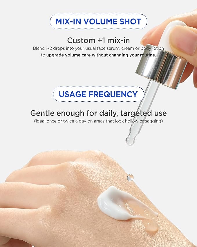 Volufiline Booster Serum - Sederma France Plumping Ampoule | Face Volume Look for Cheeks Under Eyes Neck | DIY Mix-In Skincare | Concentrated Oil-Essence | 0.33 fl oz (10ml)