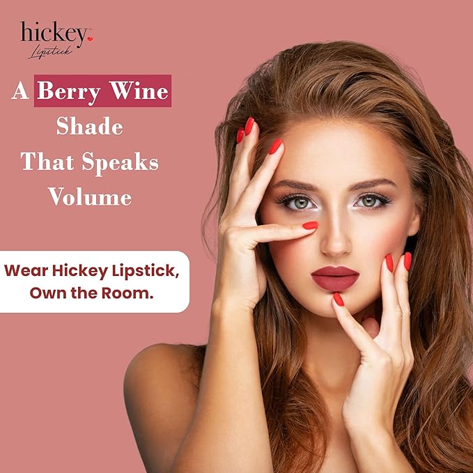 Hickey Lipstick Refill Set: Birthday Suit & Big Trouble Berry Wine –Long Lasting Lipstick for Women-Vegan, Gluten-Free, Highly Pigmented