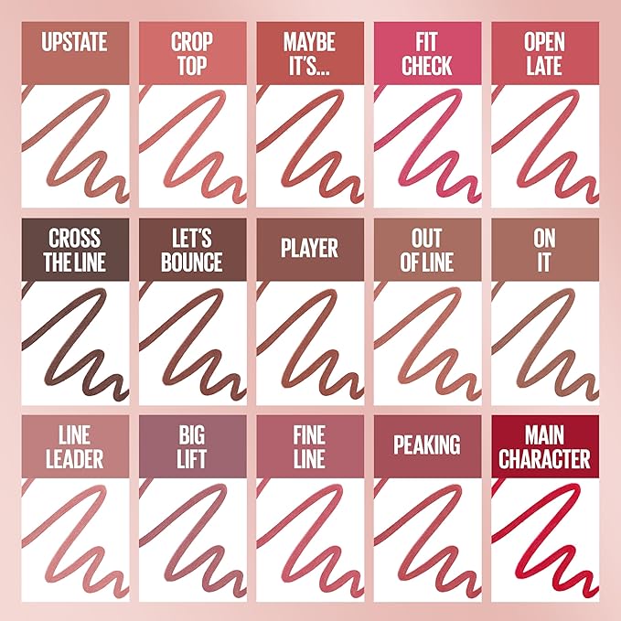 MAYBELLINE Lifter Liner Lip Liner Makeup, Lip Pencil with Hyaluronic Acid For A Fuller, Lifted Make Up Look, Upstate, 1 Count