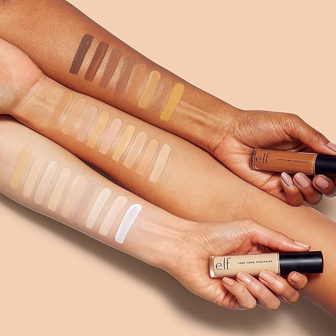 e.l.f. 16HR Camo Concealer, Full Coverage & Highly Pigmented, Matte Finish, Medium Warm, 0.203 Fl Oz