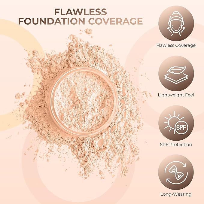 EBONY FOUNDATION (30g Full Size Sifter Jar) – Matte Mineral Foundation – Buildable Loose Powder Makeup for Deep Skin Tones – Sweet Face Minerals, SPF 30
