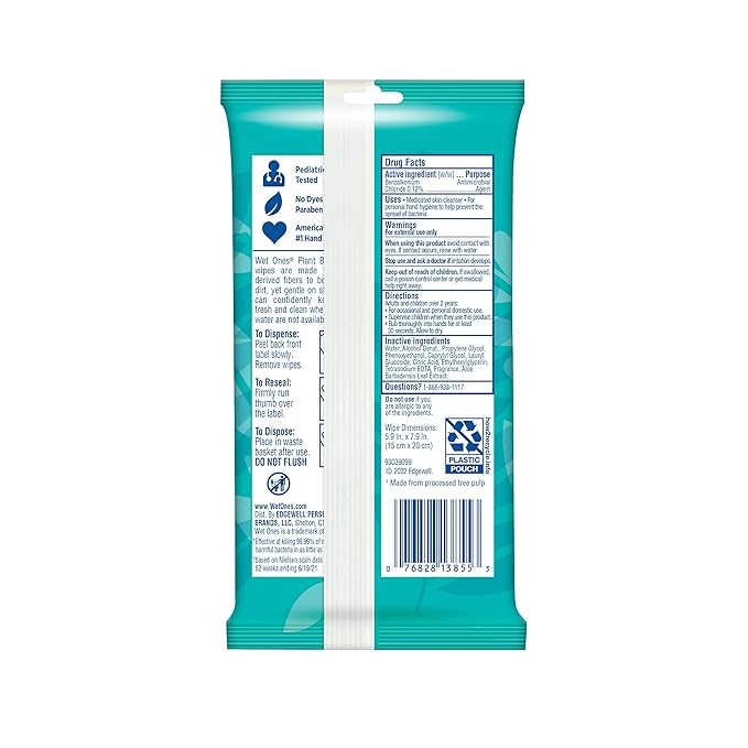 Wet Ones Biodegradable Wipes, 20 Count Each (Pack of 10)