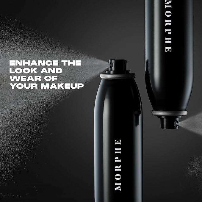 Morphe Continuous Setting Mist - Micro-Fine Makeup Setting Spray with a Natural Radiant Finish - Helps Makeup Resist Caking or Fading & Increases Wear of Foundation (2 Count, 2.8 fl oz)