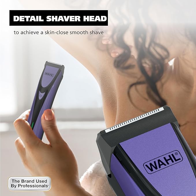 Wahl Bikini Sculpt Pro 2 in 1 USB Rechargeable Lithium-Ion Electric Shaver and Bikini Trimmer for Women - Face, Legs, Underarm, & Pubic Hair Removal Device - Model 3026004