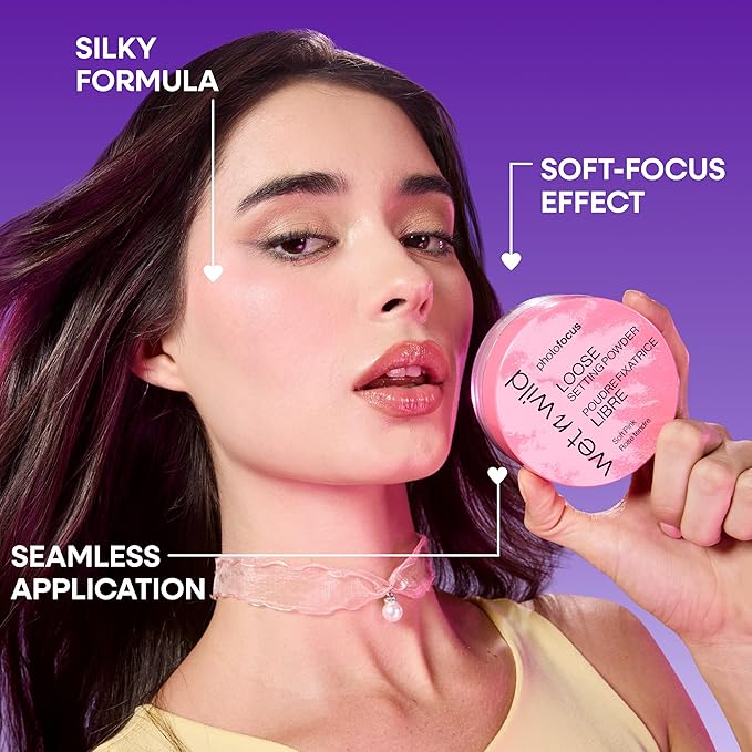 wet n wild Photo Focus Loose Baking Setting Powder, Highlighter Makeup, Medium-Deep to Deep Skin Tones - Deep