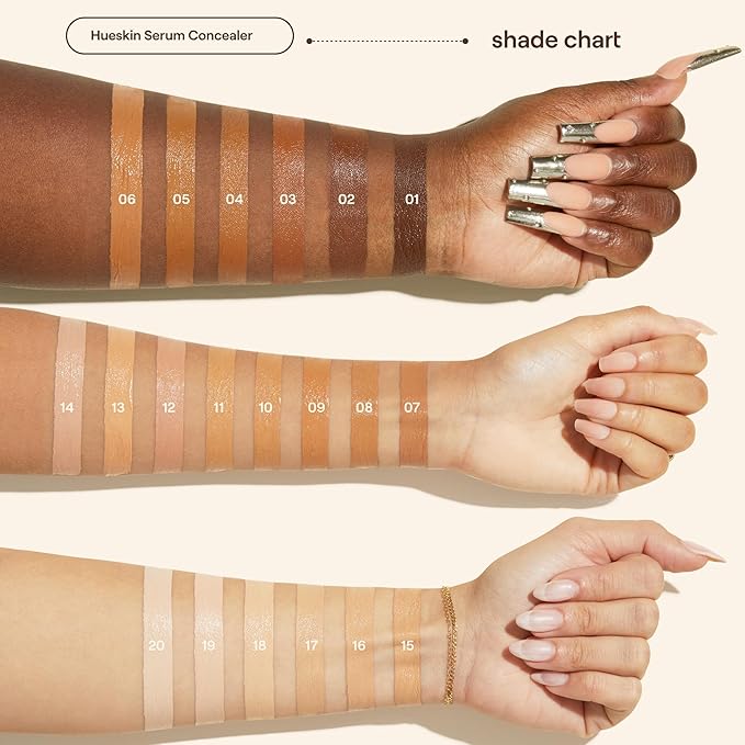 Live Tinted Hueskin Serum Concealer - Medium-to-Full Coverage Concealer with Niacinamide, & Hyaluronic Acid for Dark Circles, Fine Lines & Wrinkles, Buildable Long-Lasting Formula, 0.35 oz Shade 18