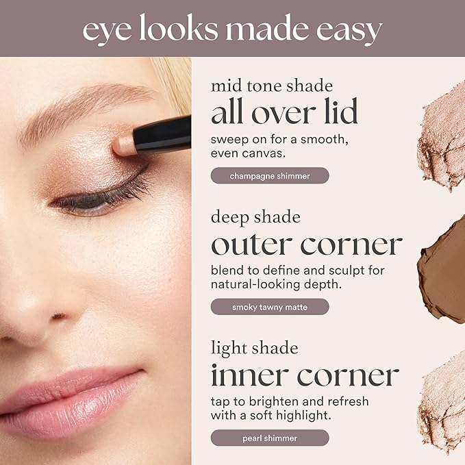 Julep Eyeshadow 101 Cream-to-Powder Waterproof Shadow Stick – Periwinkle Matte – Long-Lasting, Crease-Proof, Light Blue Purple Matte Cream Eyeshadow with Built-in Smudger