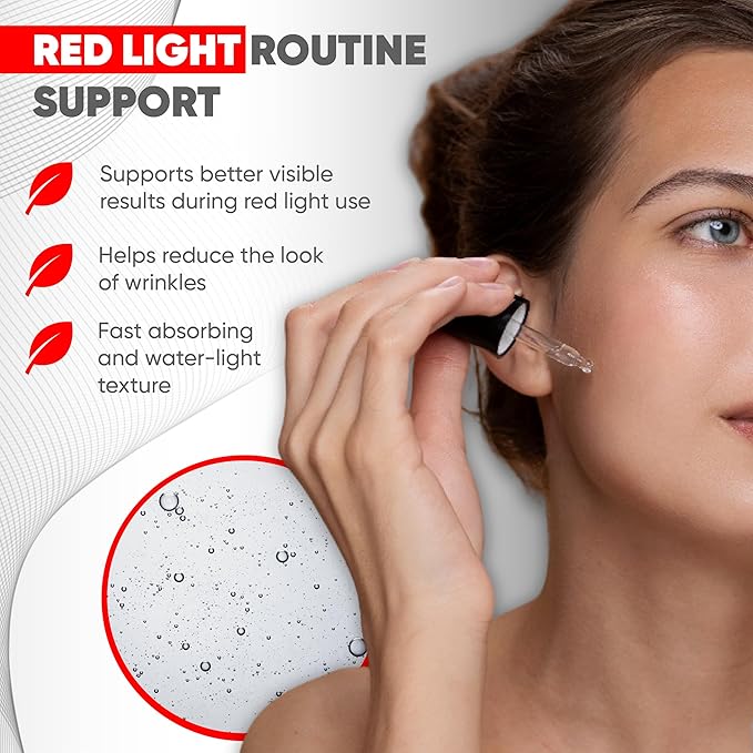 Copper Peptide Red Light Activation Serum – Exosome-Enhanced Peptide Formula that Helps Visibly Smooth Wrinkles and Improve Firm, Youthful-Looking Skin with Enhanced Delivery - 1 oz.