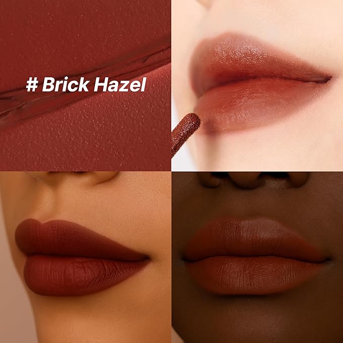 Touch in Sol Vegan Again Blur Core Lip Tint (#Brick Hazel) - Long Lasting, High Pigment Velvet Matte Lip Stain – Lightweight Smooth Blur Finish