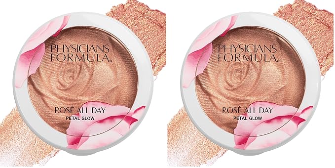 Physicians Formula Highlighter Blush Face Powder, Pink Petal Glow | Dermatologist Tested | Clinically Tested | Pack of 2