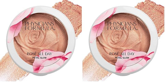 Physicians Formula Highlighter Blush Face Powder, Pink Petal Glow | Dermatologist Tested | Clinically Tested | Pack of 2
