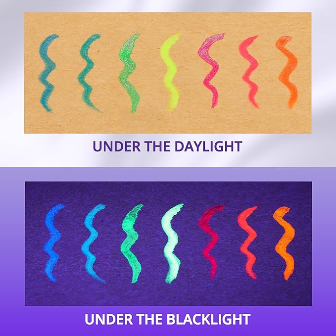 Metallic Neon Liquid Eyeliner, Glitter Neon Colored Eyeliners Pen, High Pigmented, Waterproof Smudge-Proof and Long-Lasting Metallic Eye Makeup for Halloween Christmas,Shimmer Blue