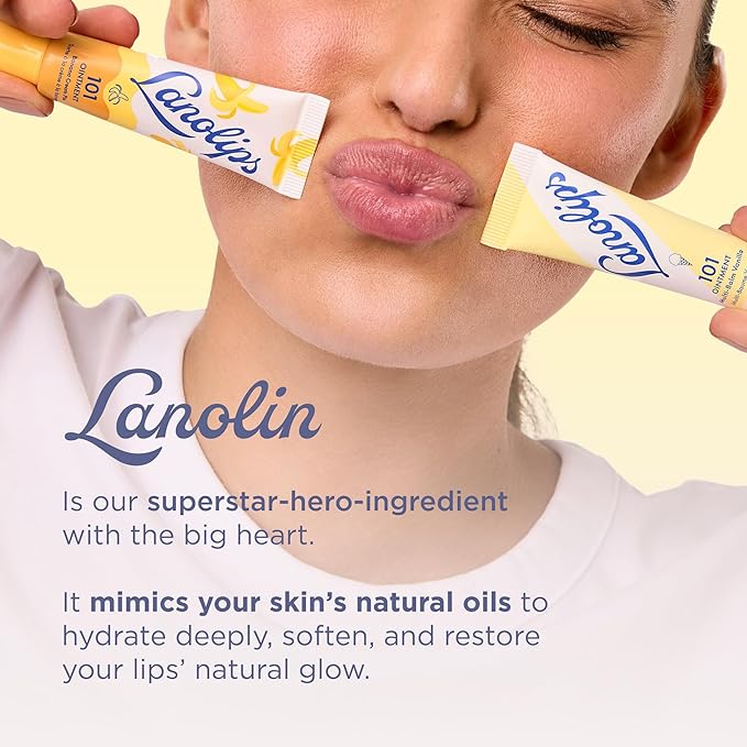 Lanolips 101 Ointment - Lanolin Lip Balm for Smooth, Hydrated & Healthy Lips - Multipurpose Ointment with Lanolin Oil for Dry Cuticles & More - Banana Cream Pie (0.35 oz)