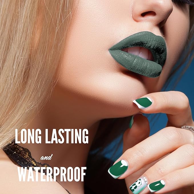 Mynena Matte Liquid Lipstick Army Green | Long-Lasting Comfort | Smudge-Proof Transfer-Resistant Vegan & Cruelty-Free | Full Coverage Non-Drying True Pigment | All-Day Wear Lip Colo | Jocelyne