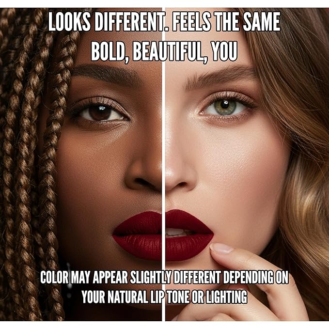 Mynena Burgundy Red Matte Liquid Lipstick | Long-Lasting Comfort | Smudge-Proof Transfer-Resistant | Full Coverage Non-Drying | Vegan & Cruelty-Free | All-Day Wear Lip Color | Emma