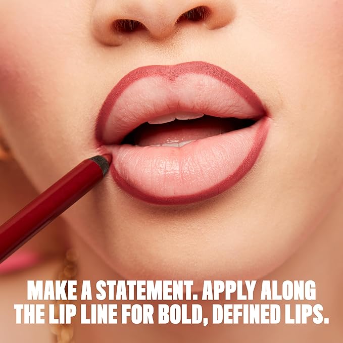 NYX PROFESSIONAL MAKEUP Line Loud Lip Liner, Longwear and Pigmented Lip Pencil with Jojoba Oil & Vitamin E - Make A Statement